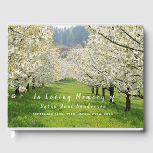 Cherry Blossoms Funeral Memorial Livre d'or