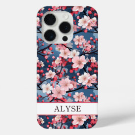 Cherry Blossoms Japanese Sakura Monogrammed Case-Mate iPhone Hülle