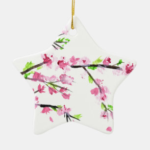 Cherry Blossoms Keramikornament