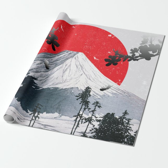 Cherry Blossoms Mount Fuji Japan Geschenkpapier (Ungerollt)
