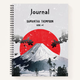 Cherry Blossoms Mount Fuji Japan Journal Notizbuch