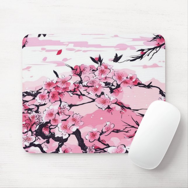 Cherry Blossoms Mousepad (Mit Mouse)