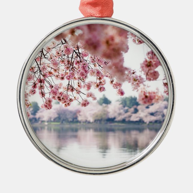 Cherry Blossoms Ornament Aus Metall (Vorne)