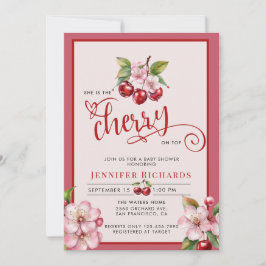 Cherry Blossoms | Pink Girl Baby Dusche Einladung
