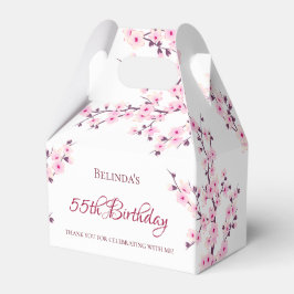 Cherry Blossoms Pink White Vielen Dank zum Geburts Geschenkschachtel