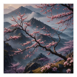 cherry blossoms poster