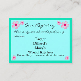 CHERRY BLOSSOMS Registry/RSVP Cards Begleitkarte