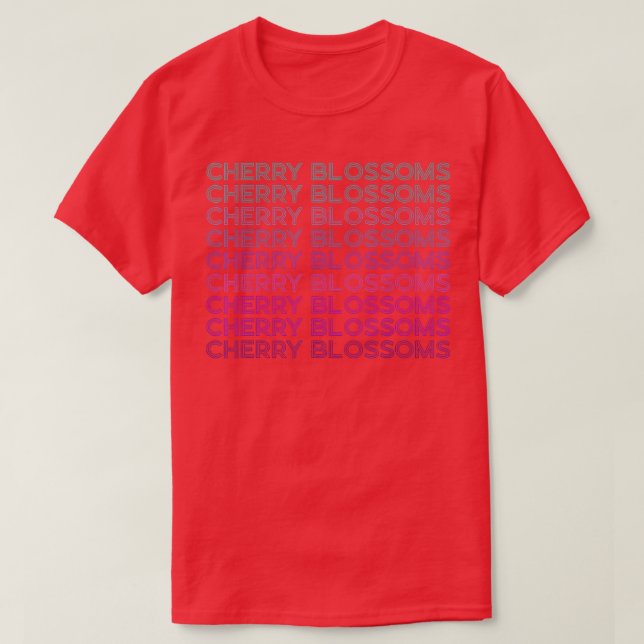 Cherry Blossoms Sakura Blume Japan Retro T-Shirt (Design vorne)
