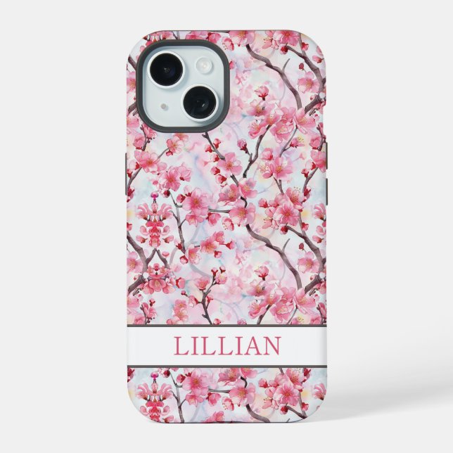 Cherry Blossoms Sakura Monogrammed (Verso)