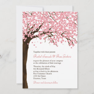 Cherry Blossoms / Sakura Wasserfarbenhochzeit Einladung