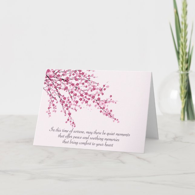Cherry Blossoms Sympathiekarte Karte (Vorderseite)