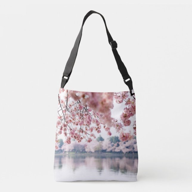 Cherry Blossoms Tragetaschen Mit Langen Trägern (Rückseite)