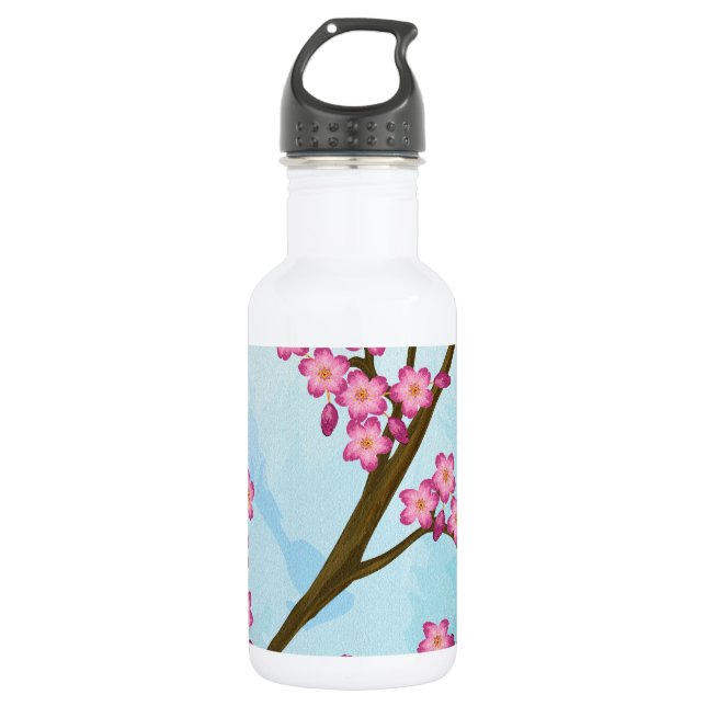 Cherry Blossoms Trinkflasche (Vorderseite)