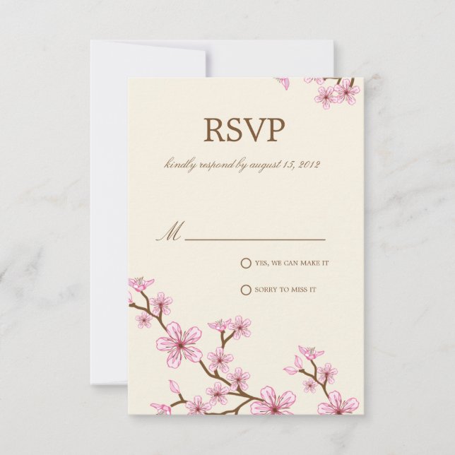 CHERRY BLOSSOMS | UAWG RSVP KARTE (Vorderseite)