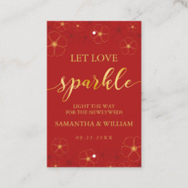 Cherry Blossoms Wedding Sparkler Tag |Benutzerdefi