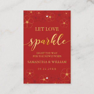 Cherry Blossoms Wedding Sparkler Tag Benutzerdefi