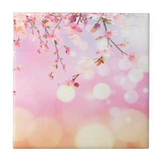 Cherry blüht florale Hintergrund Blume Design Fliese