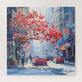 Cherry blüht in der Stadtszene