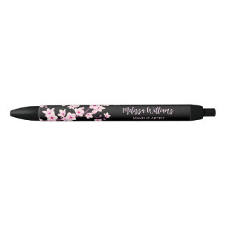 Cherry blüht pink Black Business Kugelschreiber