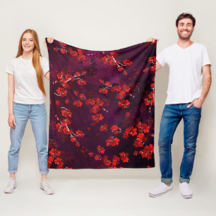 Cherry Blume 3 Fleecedecke