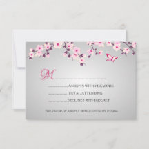 Cherry Blüten Pink Gray Baby Dusche UAWG
