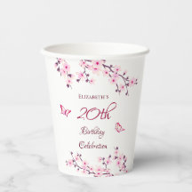 Cherry Blüten Rosa Weißer Geburtstag