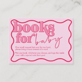 Cherry Book Request Enclosure Card for Baby Shooti Begleitkarte