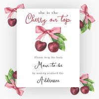 Cherry-bow-Baby-Dusche Mama zu adressieren