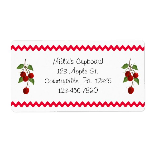 Cherry Bunch Étiquette d'affaires (Devant)