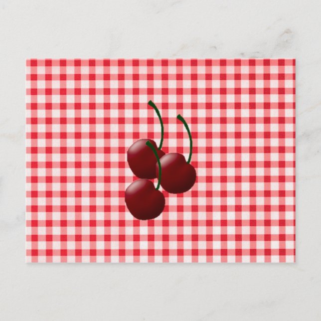 Cherry Bunch Rezept Cards Postkarte (Vorderseite)