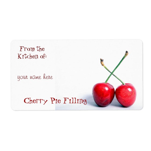 Cherry Canning Étiquettes (Devant)
