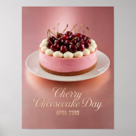 Cherry Cheesecake Day 23. April Holiday Poster