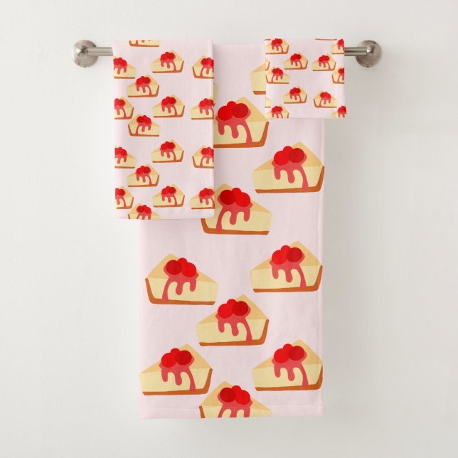 Cherry Cheesecake Dessert Badhandtuch Set (Insitu)