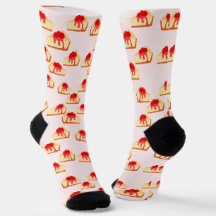 Cherry Cheesecake Dessert Socken