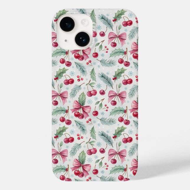Cherry Christmas Case-Mate iPhone 14 Hülle (Rückseite)