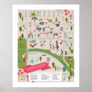 Cherry Creek Nord Karte 16x20in Poster