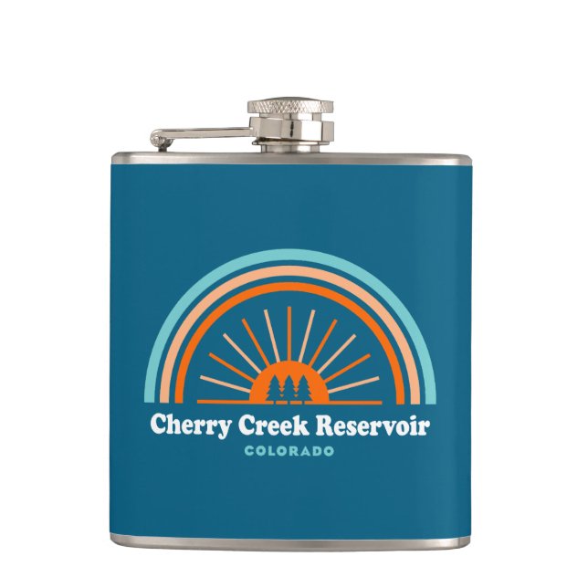 Cherry Creek Reservoir Colorado Rainbow Flachmann (Vorderseite)