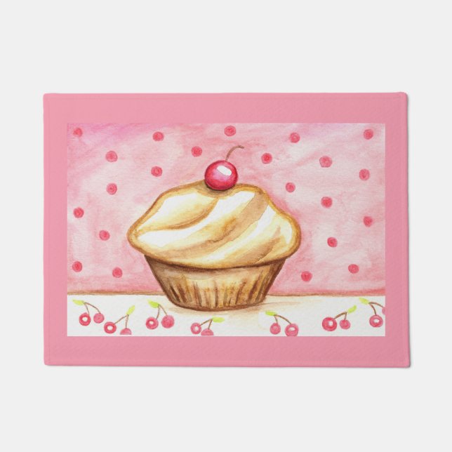 Cherry Cupcake Doormat  Fußmatte (Vorderseite)