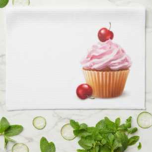 Cherry cupcake Küchentuch