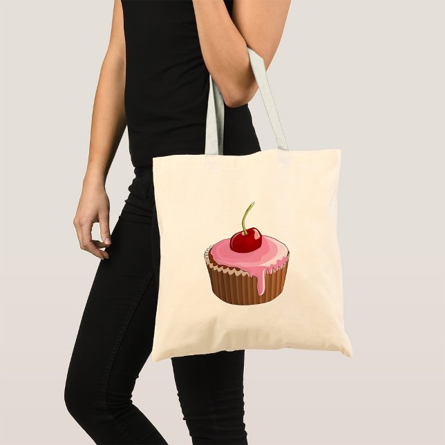 Cherry Cupcake Tote Bag Tragetasche (Von Creator hochgeladen)