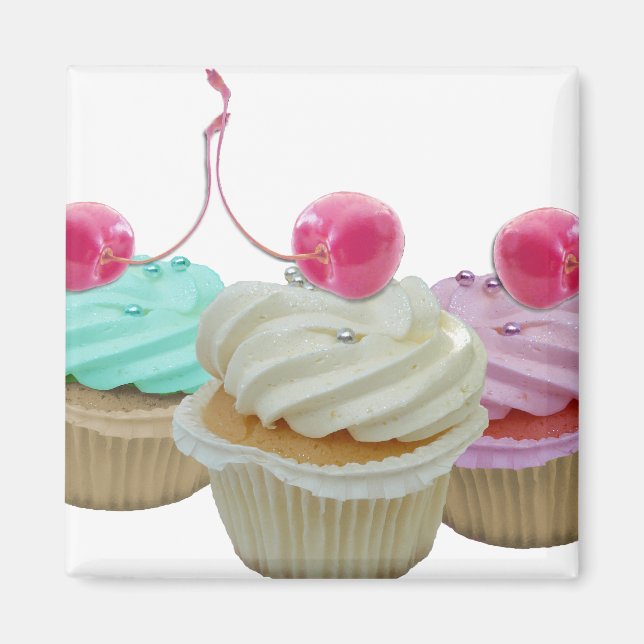 Cherry cupcakes magnet (Vorne)
