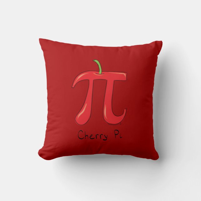 Cherry Cute Math Pi Coussin (Recto)