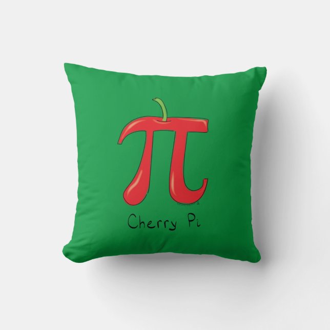 Cherry Cute Math Pi Coussin (Recto)