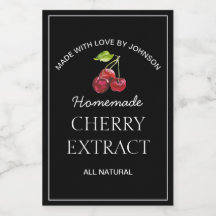 Cherry Extract Label
