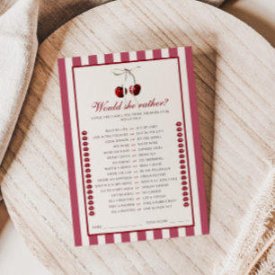 Cherry Fête des mariées rayée préférerait carte