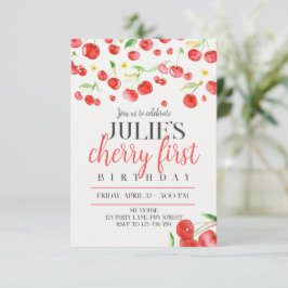 Cherry first birthday ankündigung