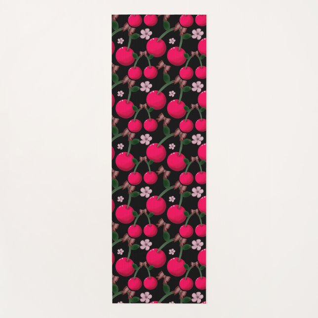 Cherry floral pattern  yogamatte (Vorderseite)