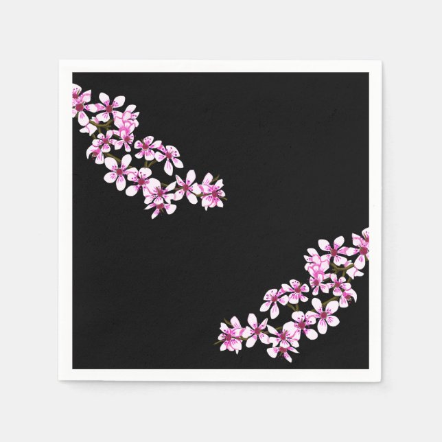 Cherry flowers serviette (Vorderseite)