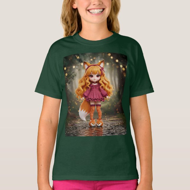 Cherry Fox Kawaii Doll T-Shirt (Vorderseite)