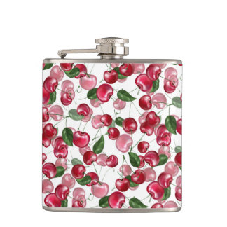 Cherry Fruit-Muster Flachmann